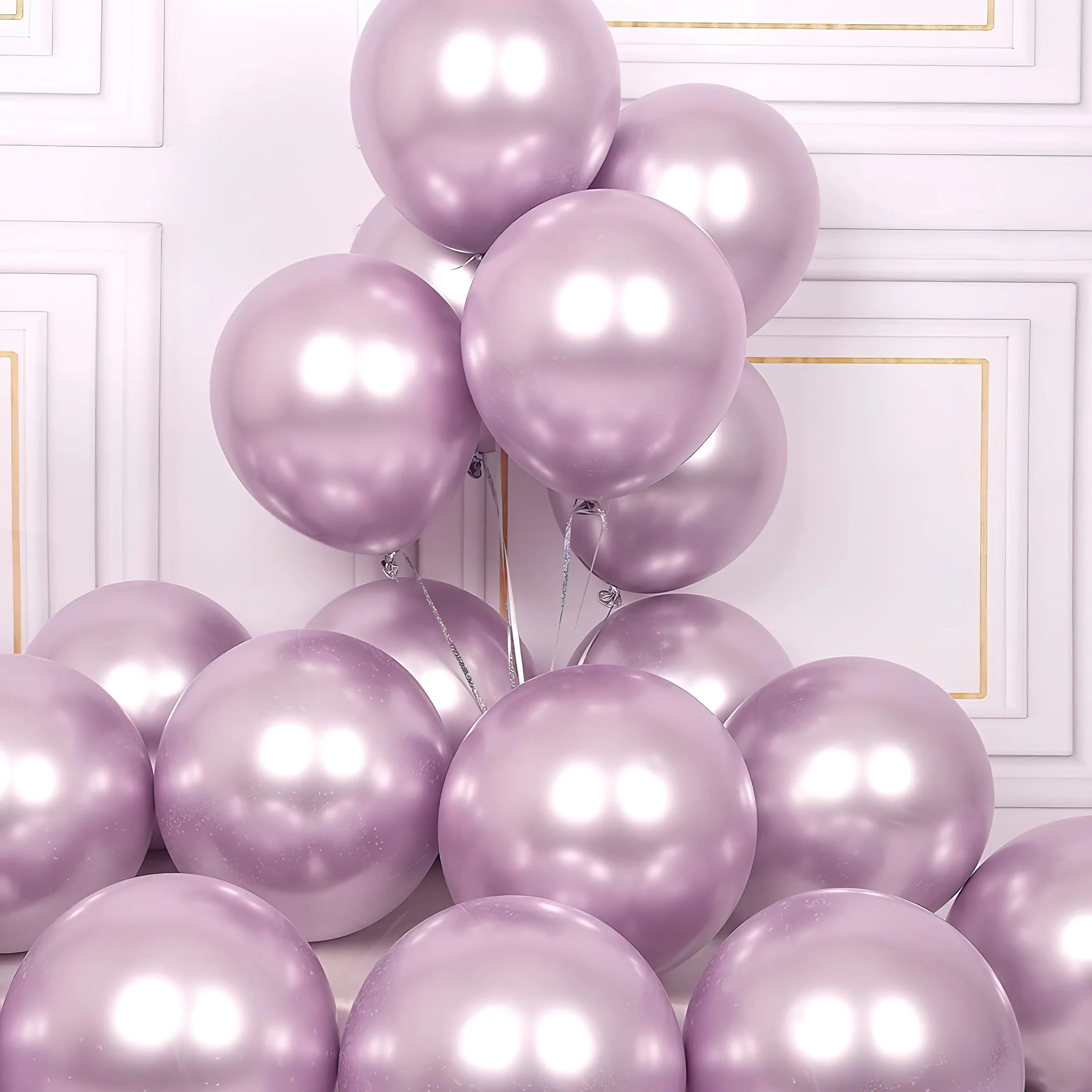 Metallic Chrome Balloons for Birthday Decoration, Anniversary Celebration