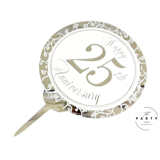 25th Anniversary Cake Topper