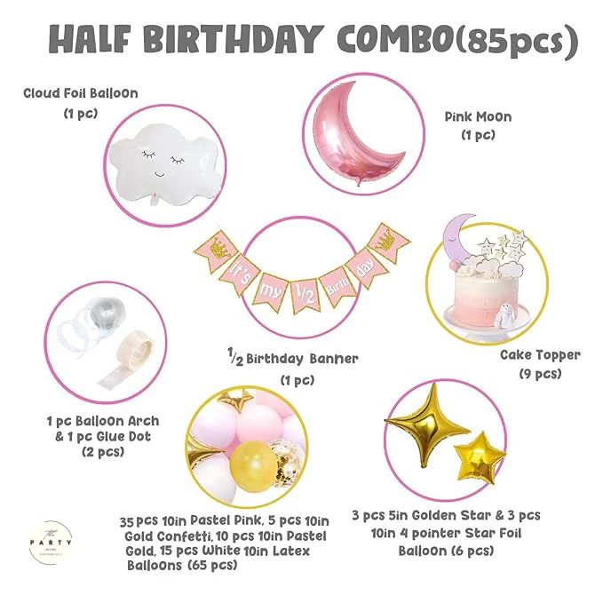 Half Birthday balloons Kit