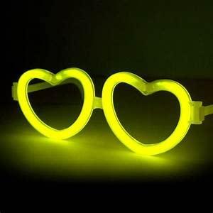 Glow Heart Shape Glasses - Pack of 2 - The Party Store