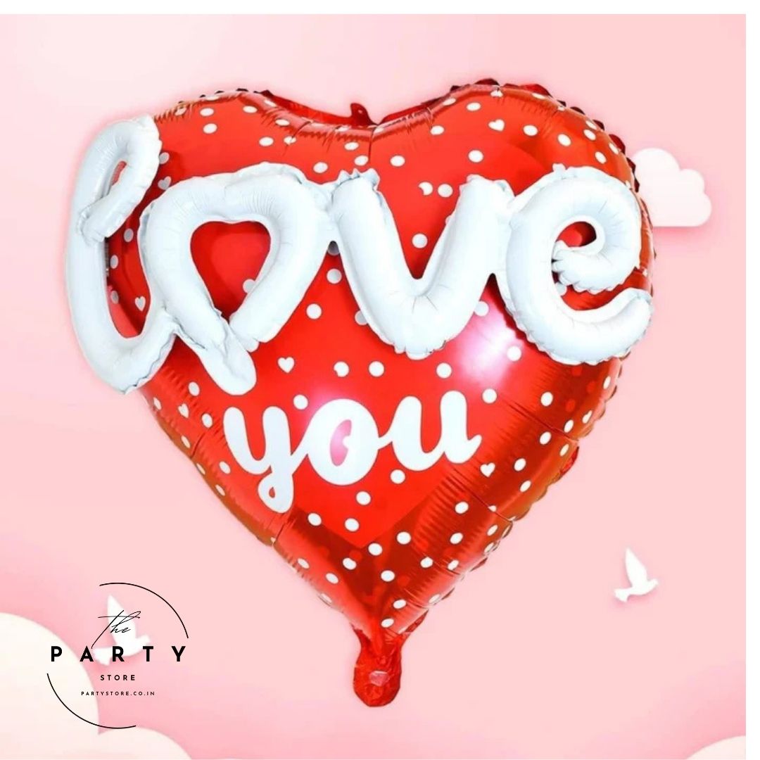 3D Love You Heart Foil Balloon for Valentine's Day