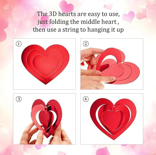 3D Love Heart Shape Hanging