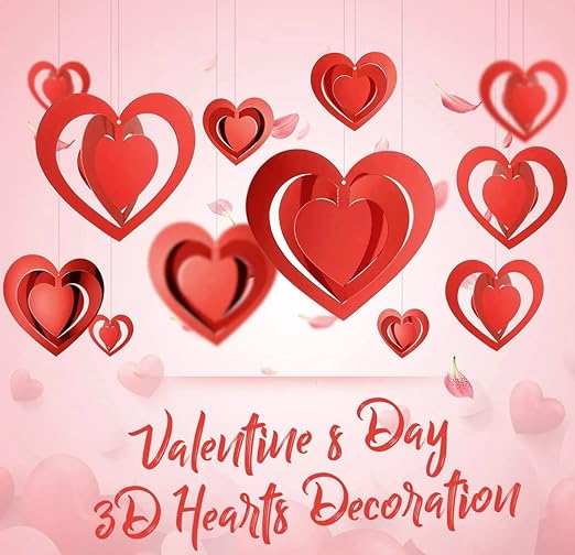 3D Love Heart Shape Hanging