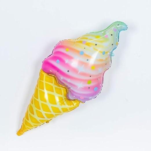 Softy Ice Cream Sweet Candy Ice Cream Cone Shaped Foil Balloons (Pack of 1) - The Party Store
