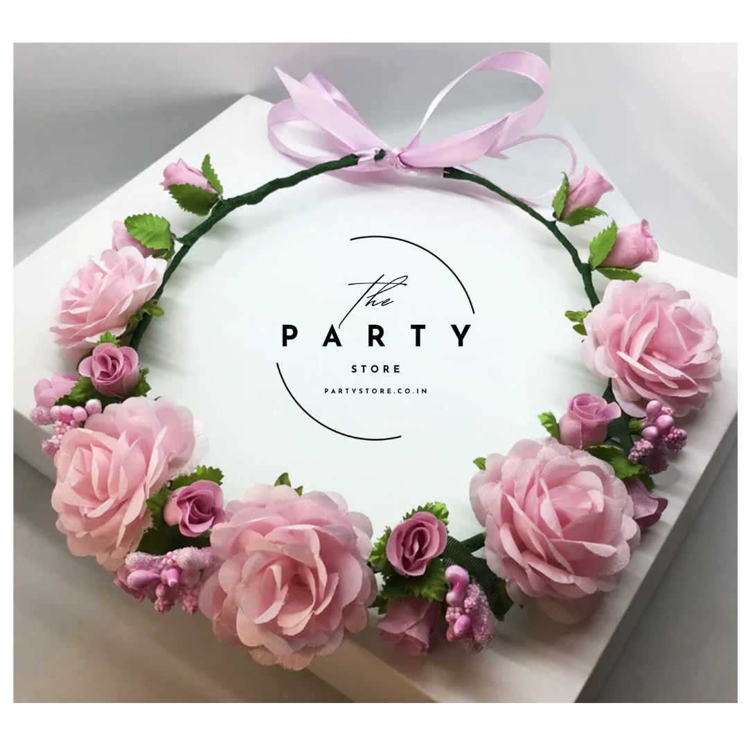 Elegant Floral Crown Headband for Birthdays, Photoshoots, and Special Occasions | Adjustable Hair Accessory