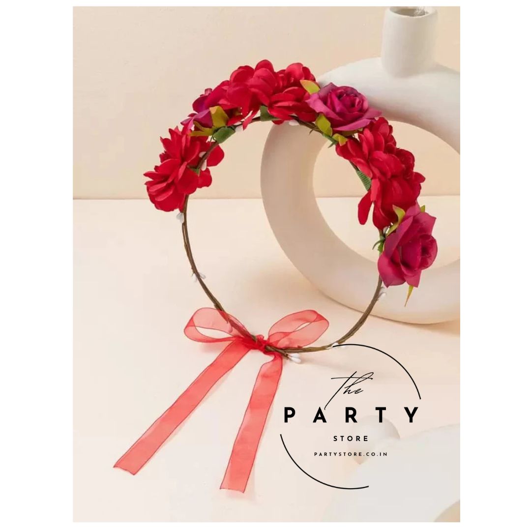 Elegant Floral Crown Headband for Birthdays, Photoshoots, and Special Occasions | Adjustable Hair Accessory