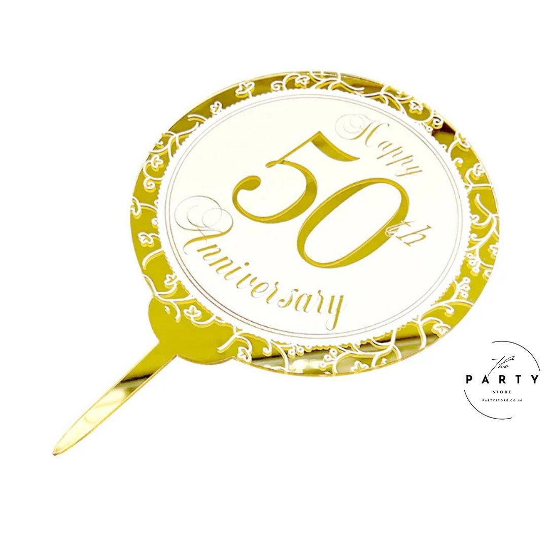 50th Anniversary Cake Topper