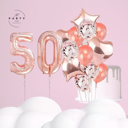 50th Birthday Milestone Birthday Balloons