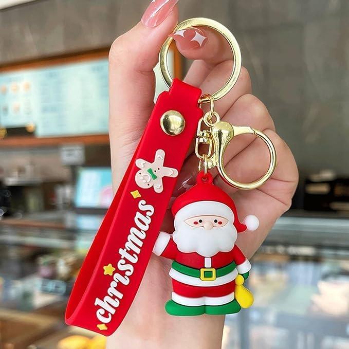 Merry Christmas Santa & Snowman keychain - Set of 2 - The Party Store