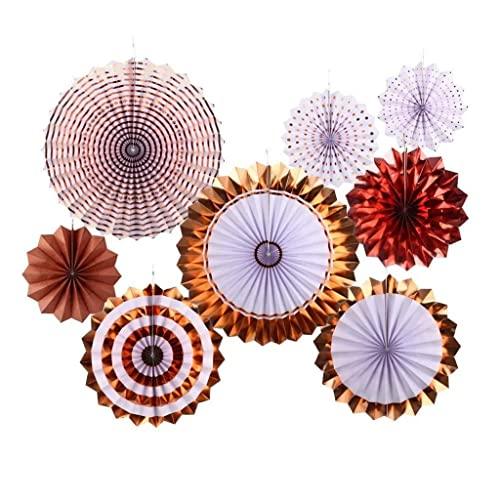 Multicolor Paper Fan Decorations for Weddings, Baby Showers, Birthdays, Holi, Lohri, Diwali festivals pack of 6 - The Party Store