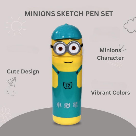 Minion Multi-Colour Sketch Pen Box - The Party Store