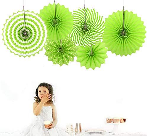 Multicolor Paper Fan Decorations for Weddings, Baby Showers, Birthdays, Holi, Lohri, Diwali festivals pack of 6 - The Party Store