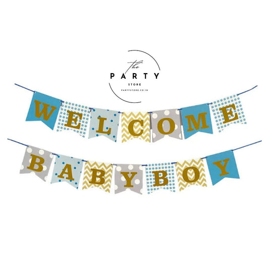 Baby Welcome banner Blue