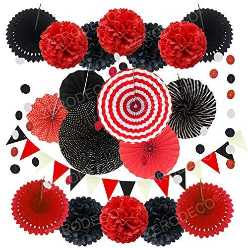 Paper Decoration 21 Pcs for Holi, Diwali, Lohri, Birthday Parties, Wedding Décor, Fiesta or Mexican Party - The Party Store