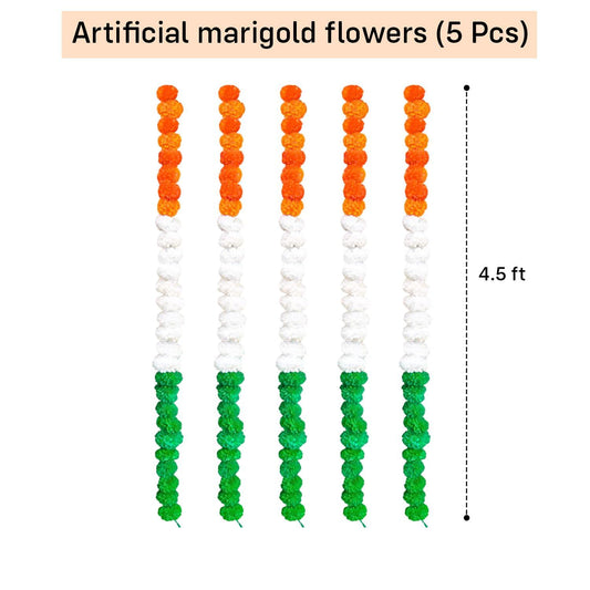 Tricolour Garland for Decoration Items for Republic Day or Independence Day - The Party Store