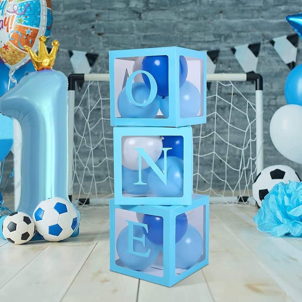 Paper Balloon with ONE Letter for a Baby Boy&