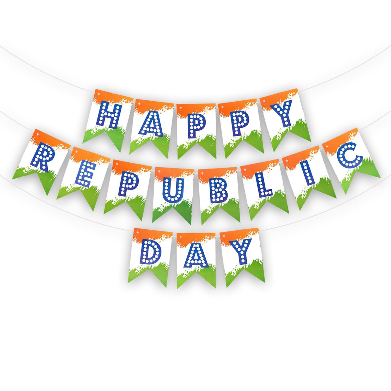 Happy Republic Day Hanging Banner for 26 January Décor - The Party Store