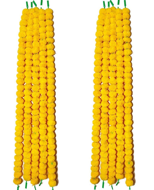 Artificial Yellow Flower Garlands for Decoration of Doors/Windows/Walls - 5 Strings