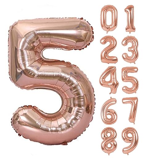 Helium Number Balloons | Age Number Foil Balloons 0–9 | Birthday Party Decorations | The Party Store
