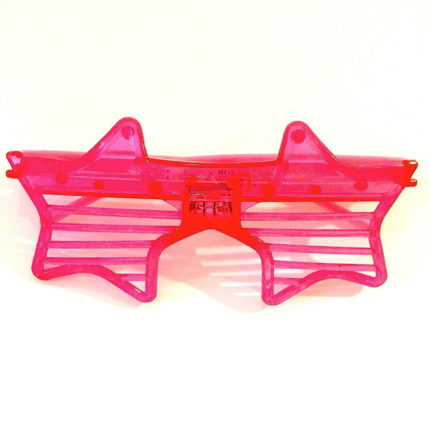 Star Shutter Shades Light Up Rave Slotted Party Glow Shades - The Party Store