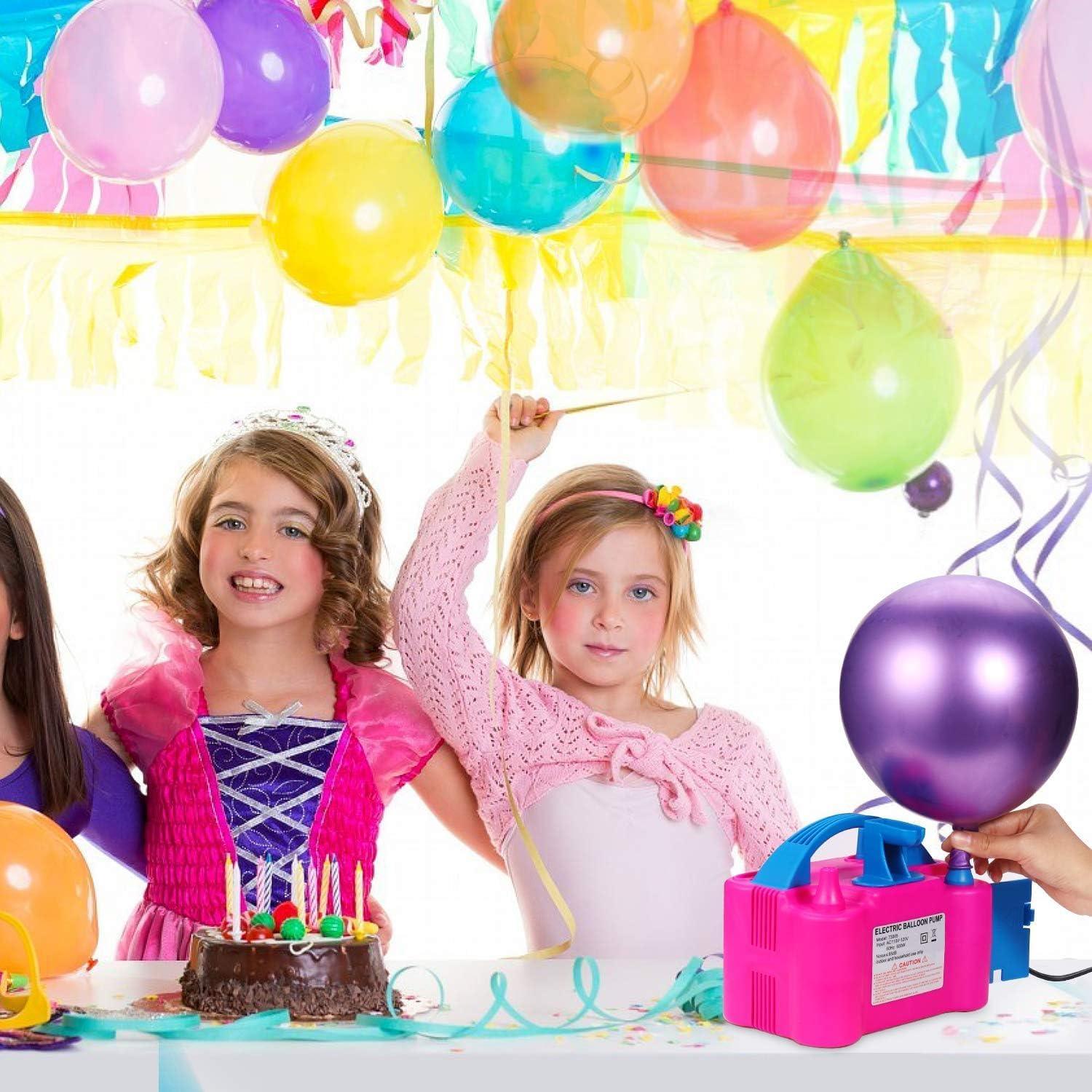 Electric Balloon Inflator With Dual Nozzles - Ideal For Birthday Parties, Multi-Color,1 Piece - The Party Store