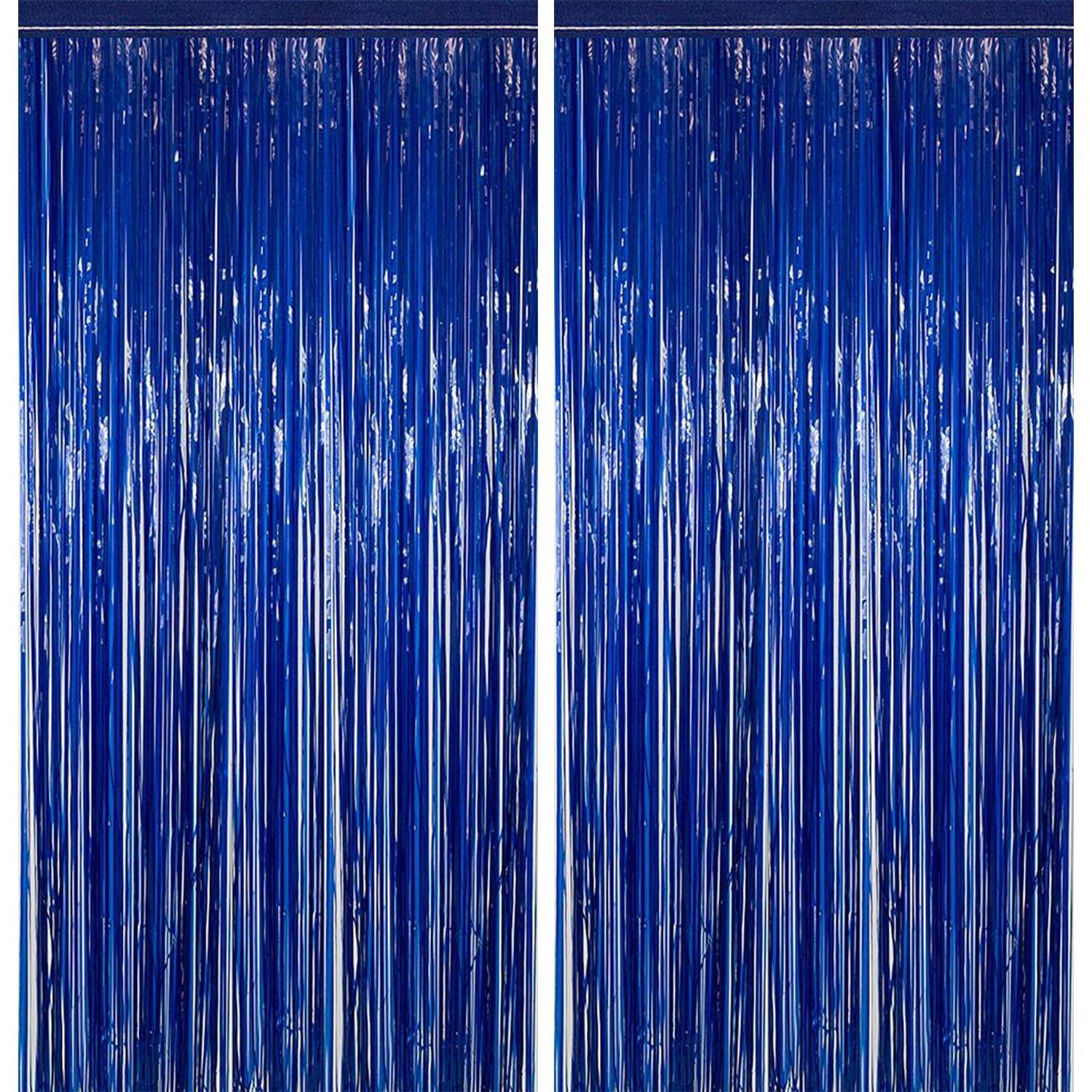 Foil Curtain for Decoration, Backdrop for Decoration, Party Curtains for Decoration, Fancy Curtains for Decoration - Set of 2Pcs - The Party Store