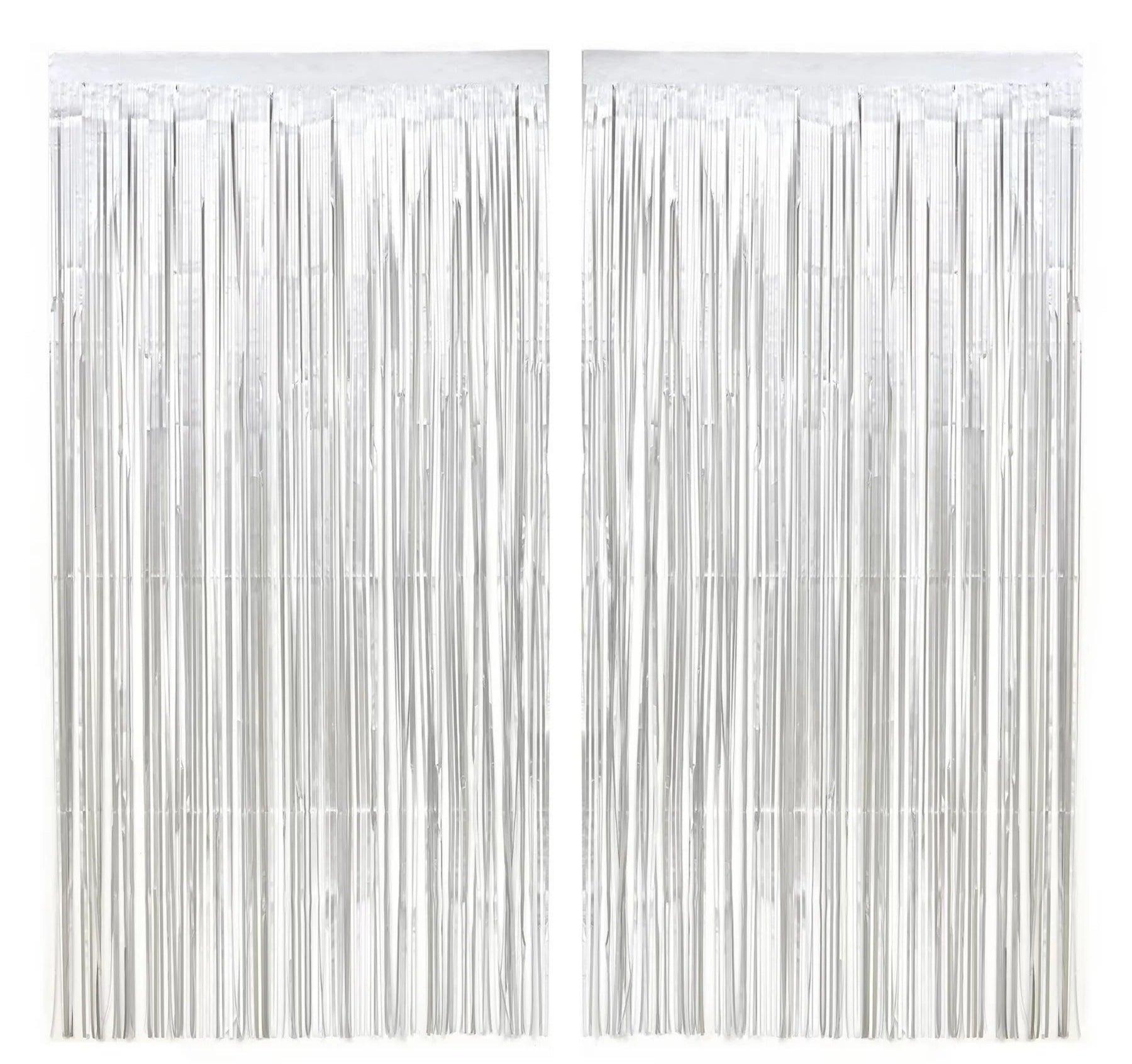 Foil Curtain for Decoration, Backdrop for Decoration, Party Curtains for Decoration, Fancy Curtains for Decoration - Set of 2Pcs - The Party Store