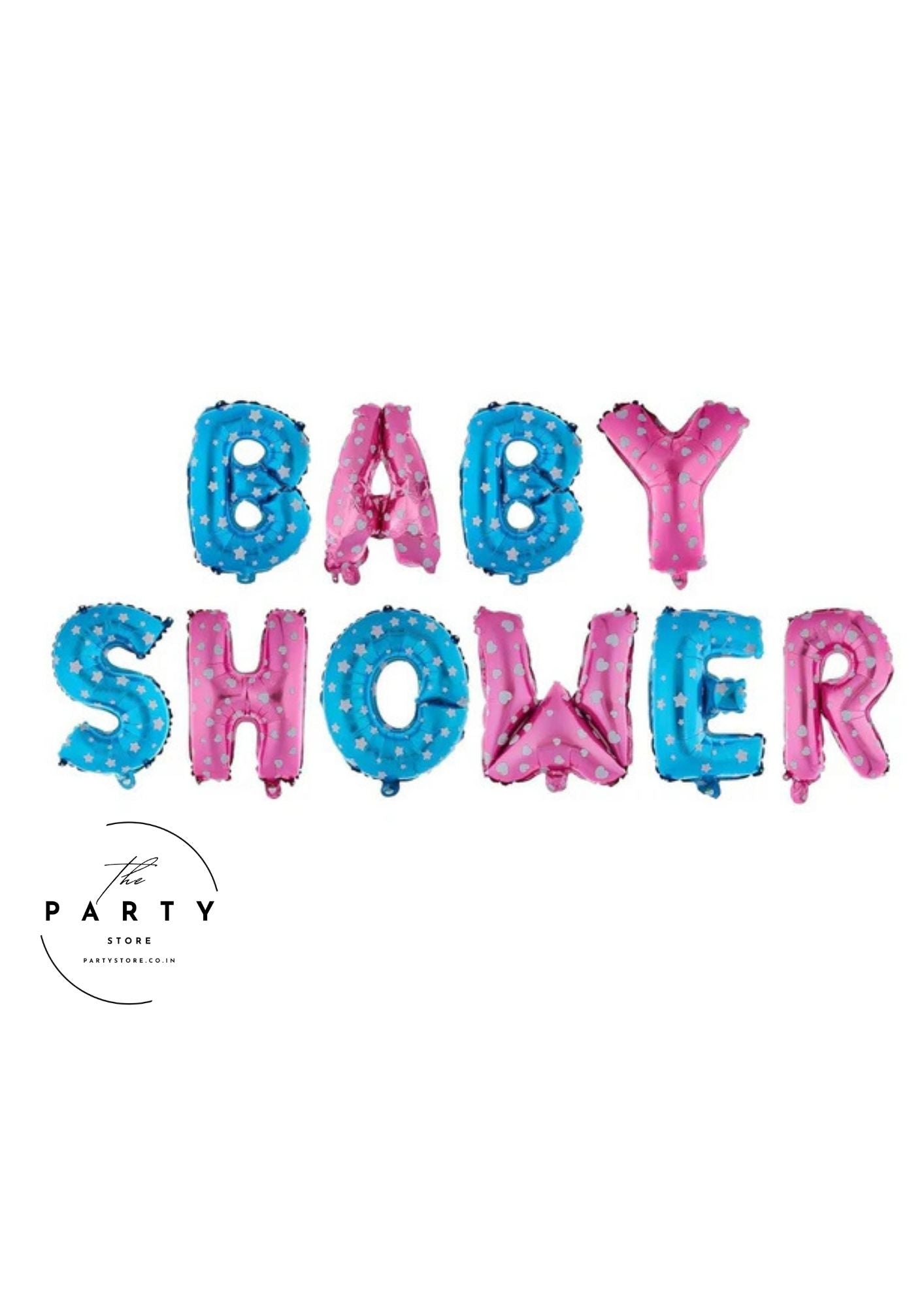 Baby Shower Theme Foil Balloon Banner Combo - Set of 10Pcs
