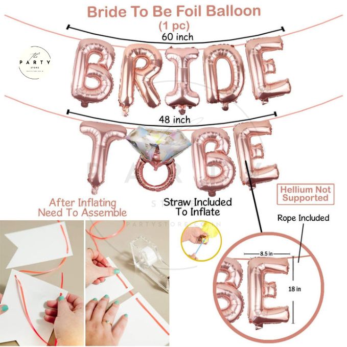 Bachelorette Party Decorations - 34pcs Bride To Be Decoration Set Combo