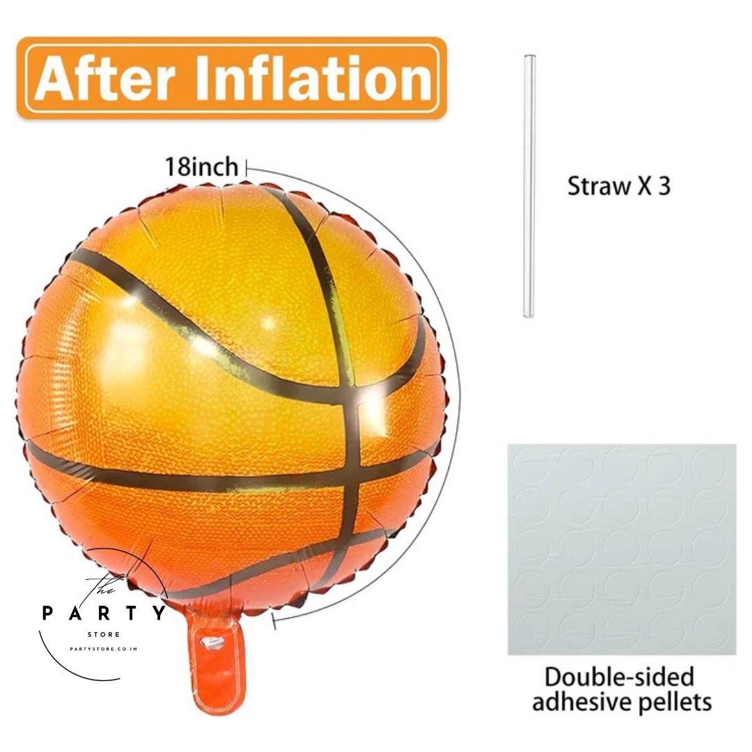 Basketball Foil Balloons for Party Decoration (Pack of 1)