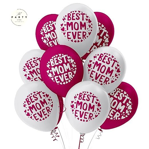Celebrate Mom with "Best Mom Ever" Balloons – Birthday & Mother’s Day Party Decor