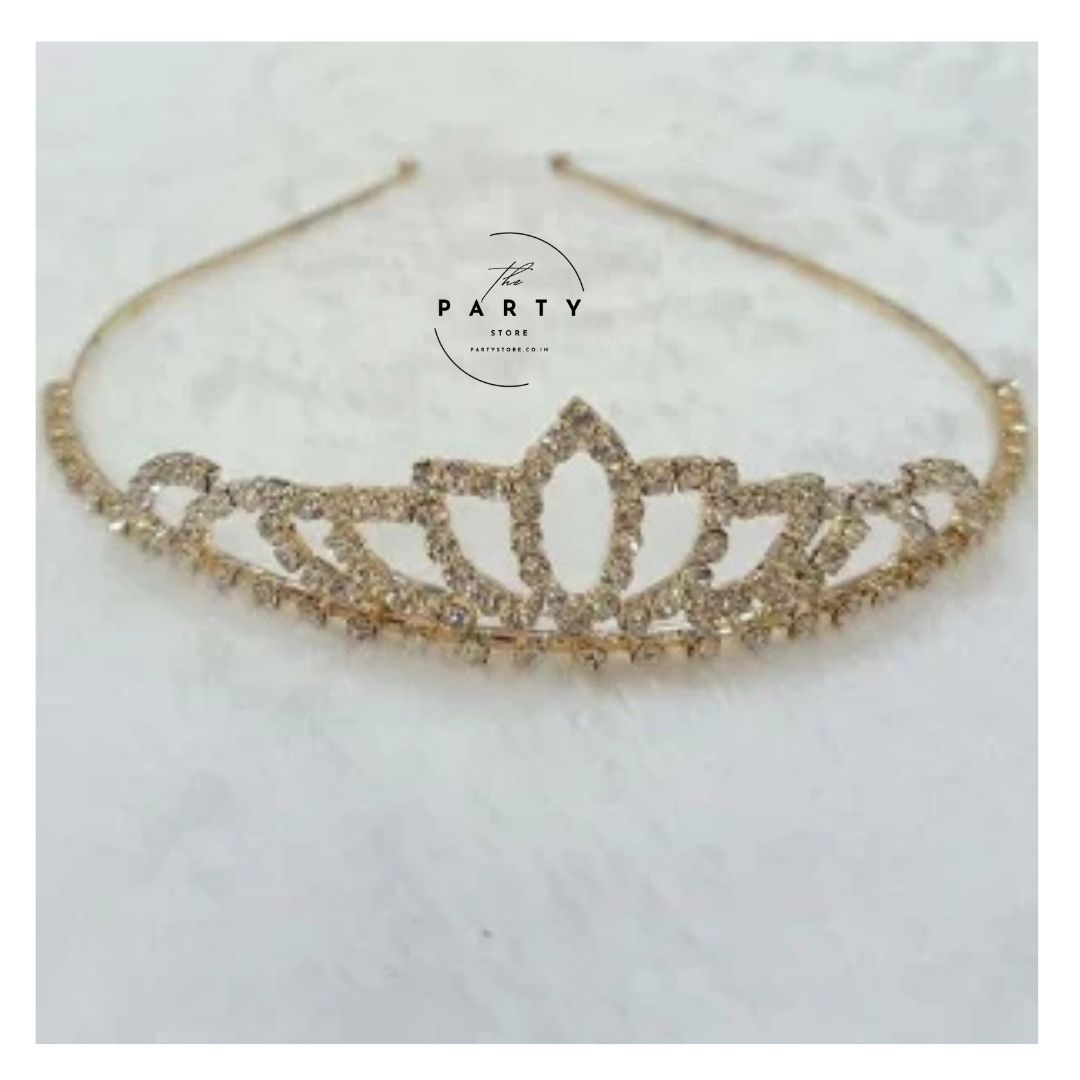 Golden Crystal Tiara Crown