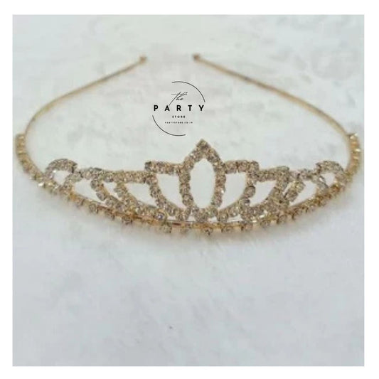 Golden Crystal Tiara Crown