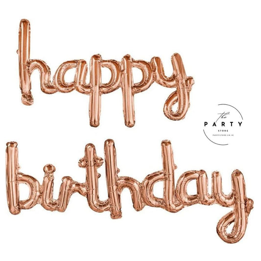 Happy Birthday Cursive Foil Balloon
