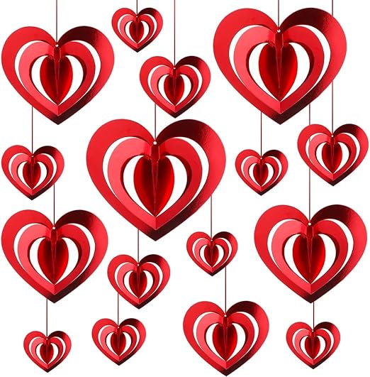 3D Love Heart Shape Hanging