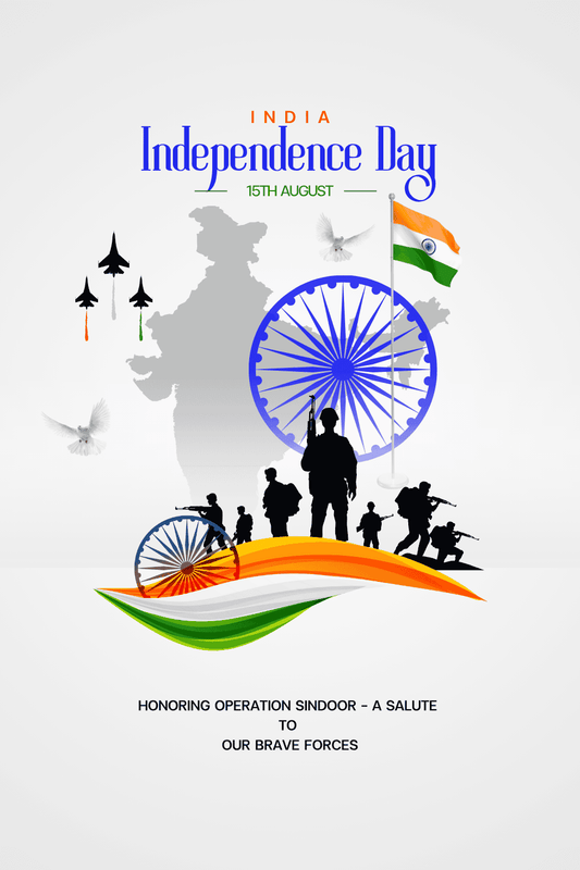 Happy Independence Day – Honoring Operation Sindoor Backdrop