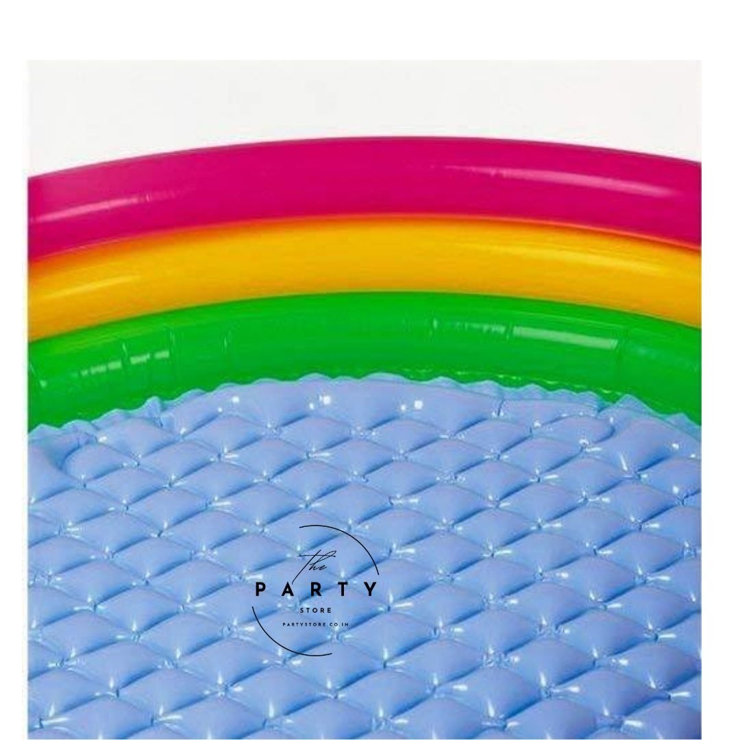 Inflatable Water Pool PVC Non-Slip Foldable Baby Bathtub 3 Rings Swimming Pool