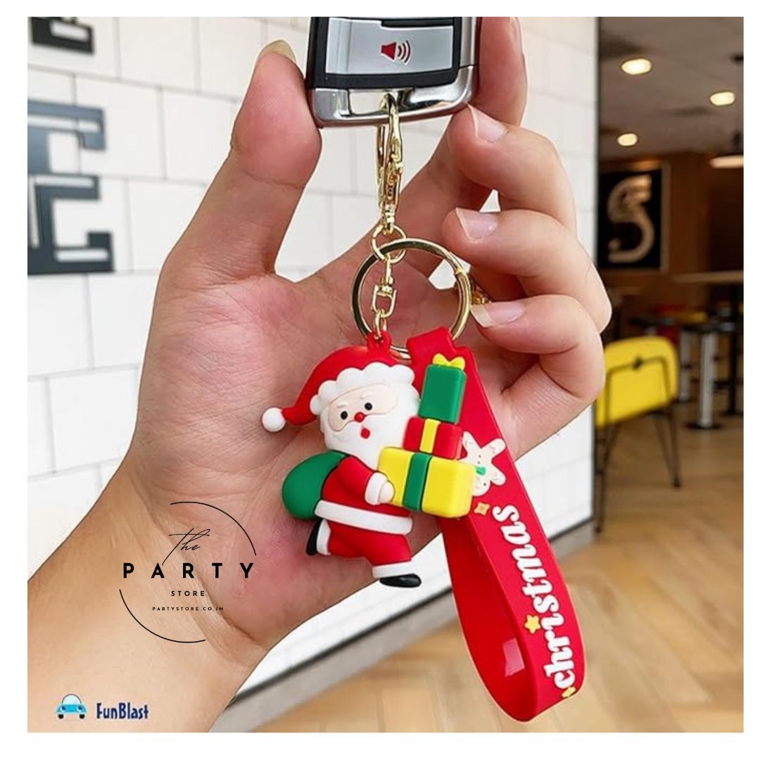 Santa Claus & Snowman Keychain - Set of 2