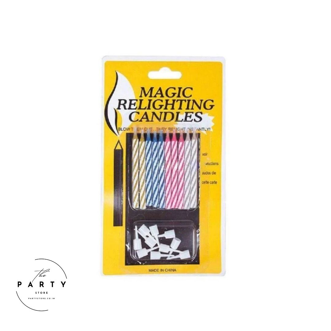 Magic Candle with Self Relighting (Pack of 10Pcs)