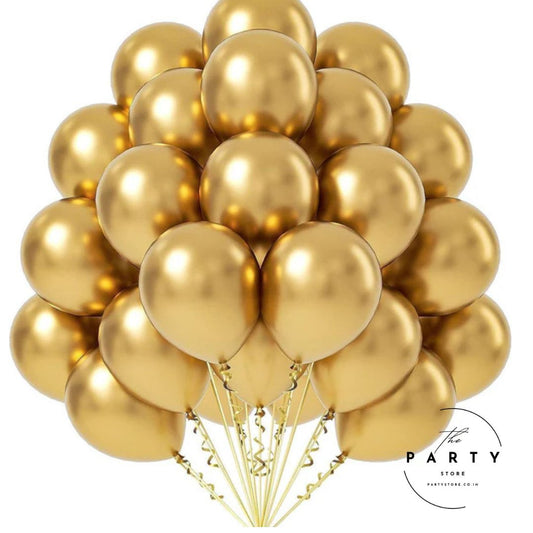 Metallic Chrome Balloons for Birthday Decoration, Anniversary Celebration
