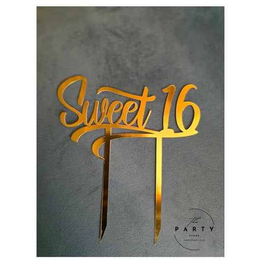 16th Birthday Milestone Cake Topper