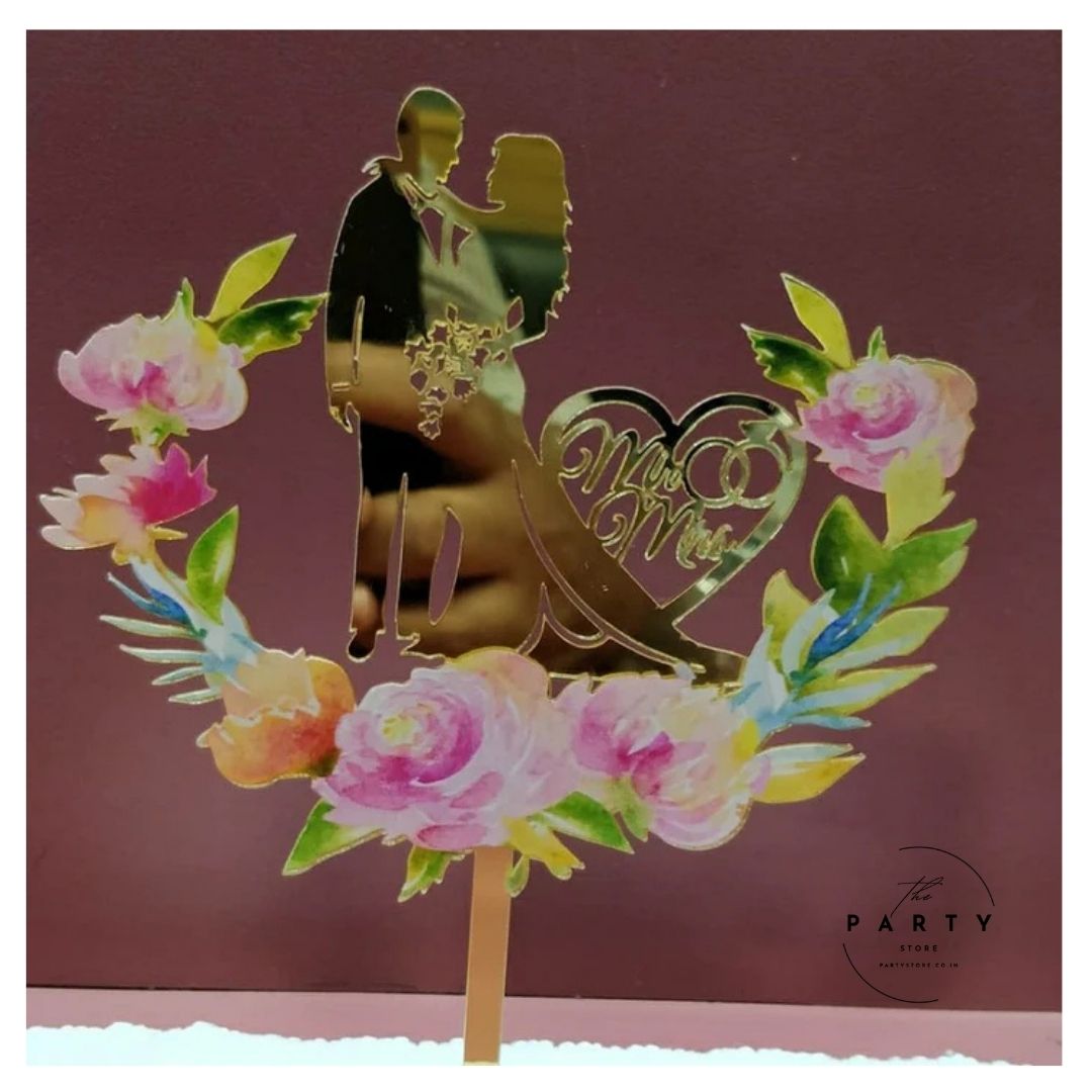 Mr And Mrs Cake Topper