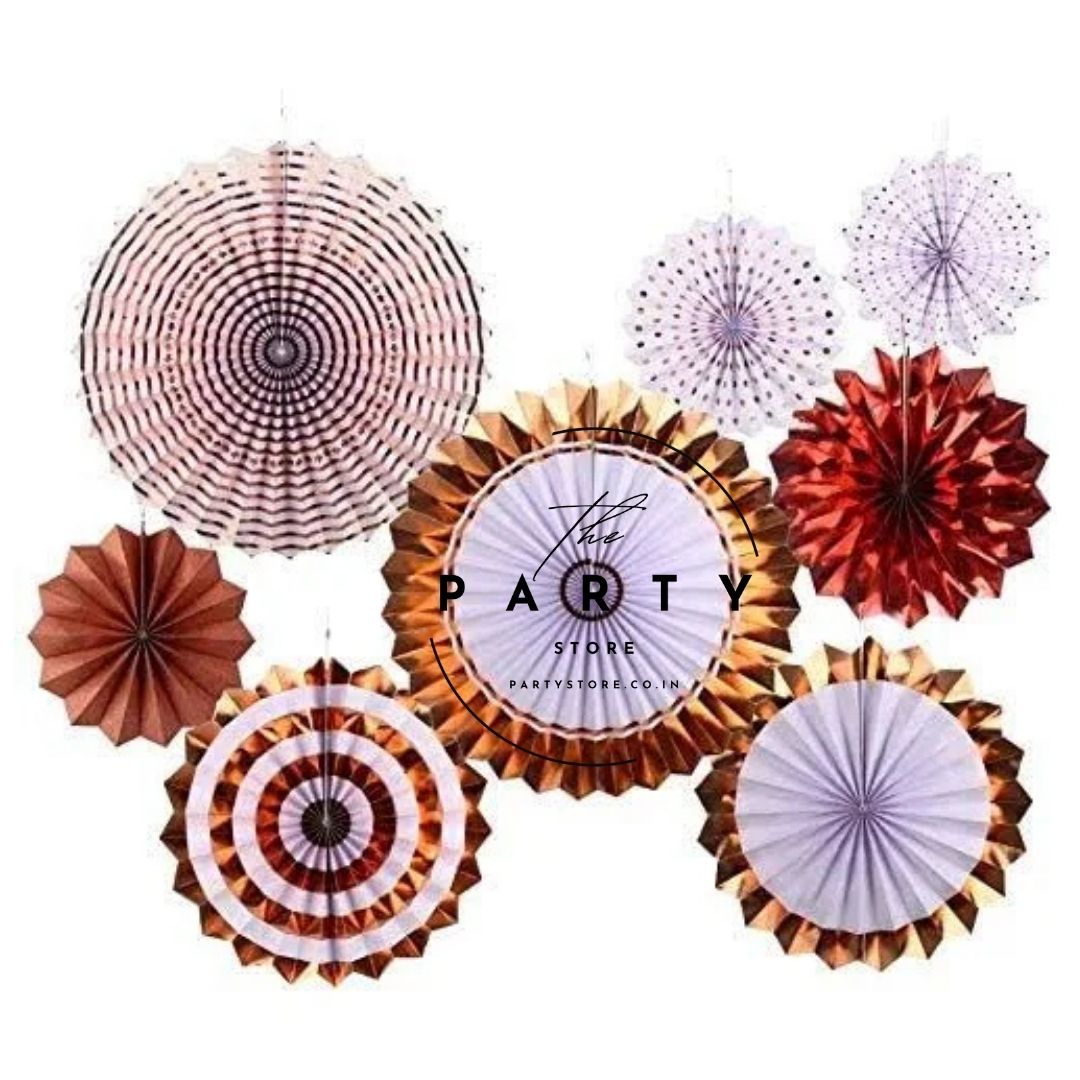 Party Hanging Fans Decoration Set 8