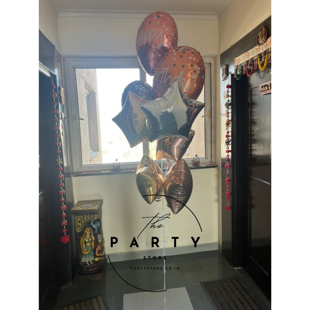 Premium Happy Birthday Helium Inflatable balloon Bunch