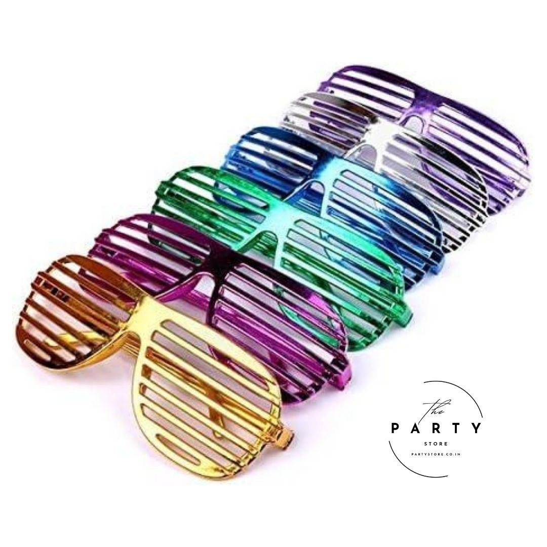 Shutter Shade Metal Funny Lattice Glasses for Party Photo Booth Props