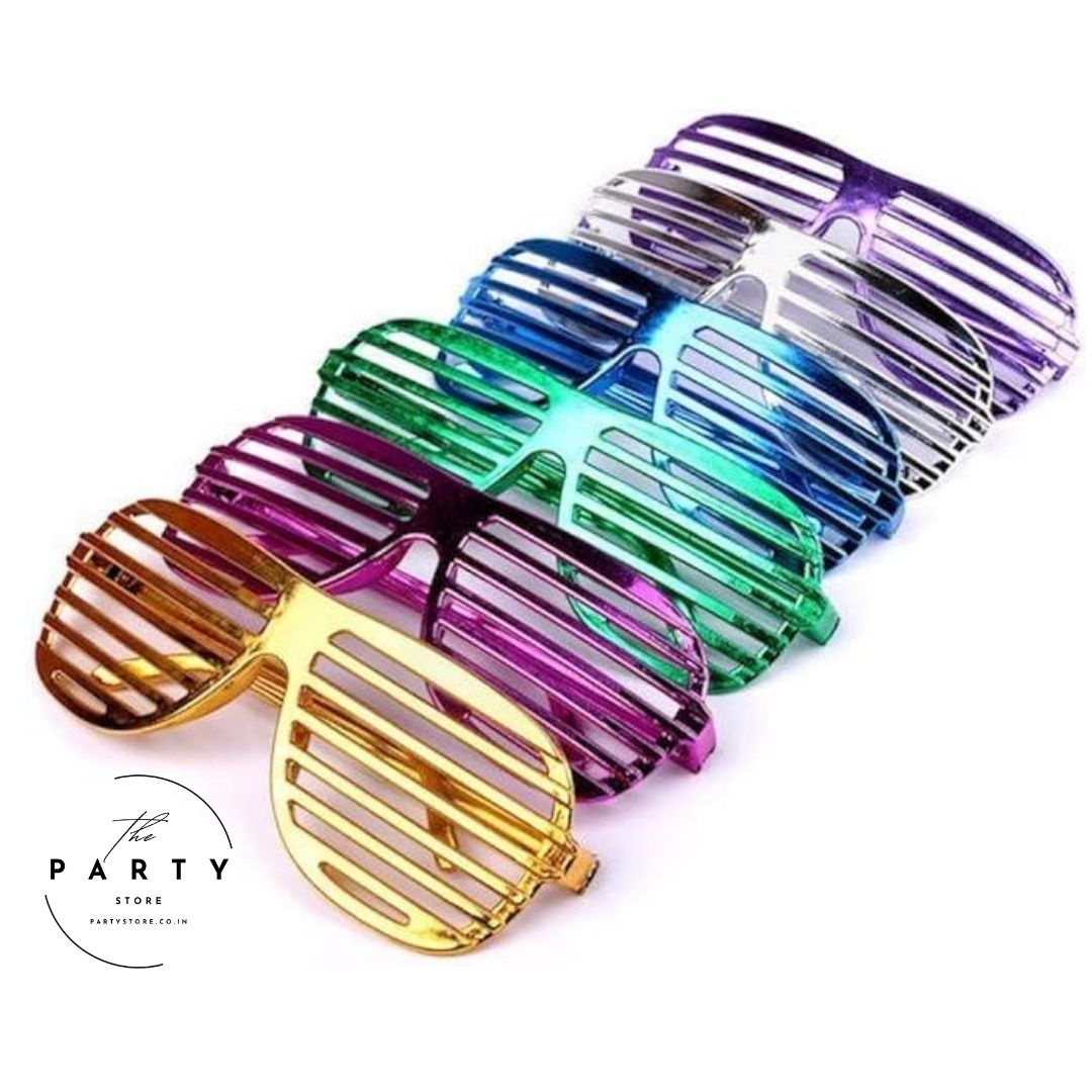 Shutter Shade Metal Funny Lattice Glasses for Party Photo Booth Props