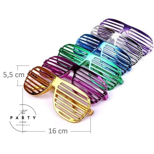 Shutter Shade Metal Funny Lattice Glasses for Party Photo Booth Props