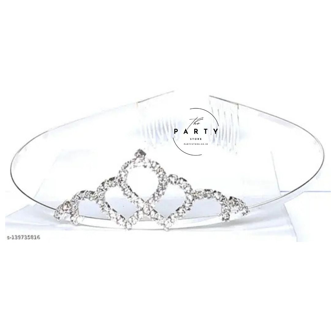 Silver Crystal Tiara Crown