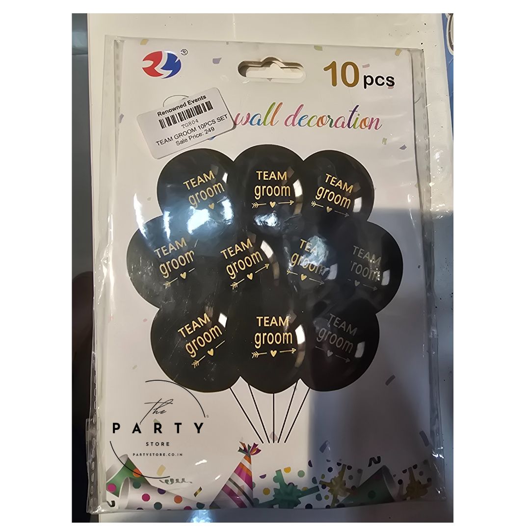 Team Groom Balloons Set of 10