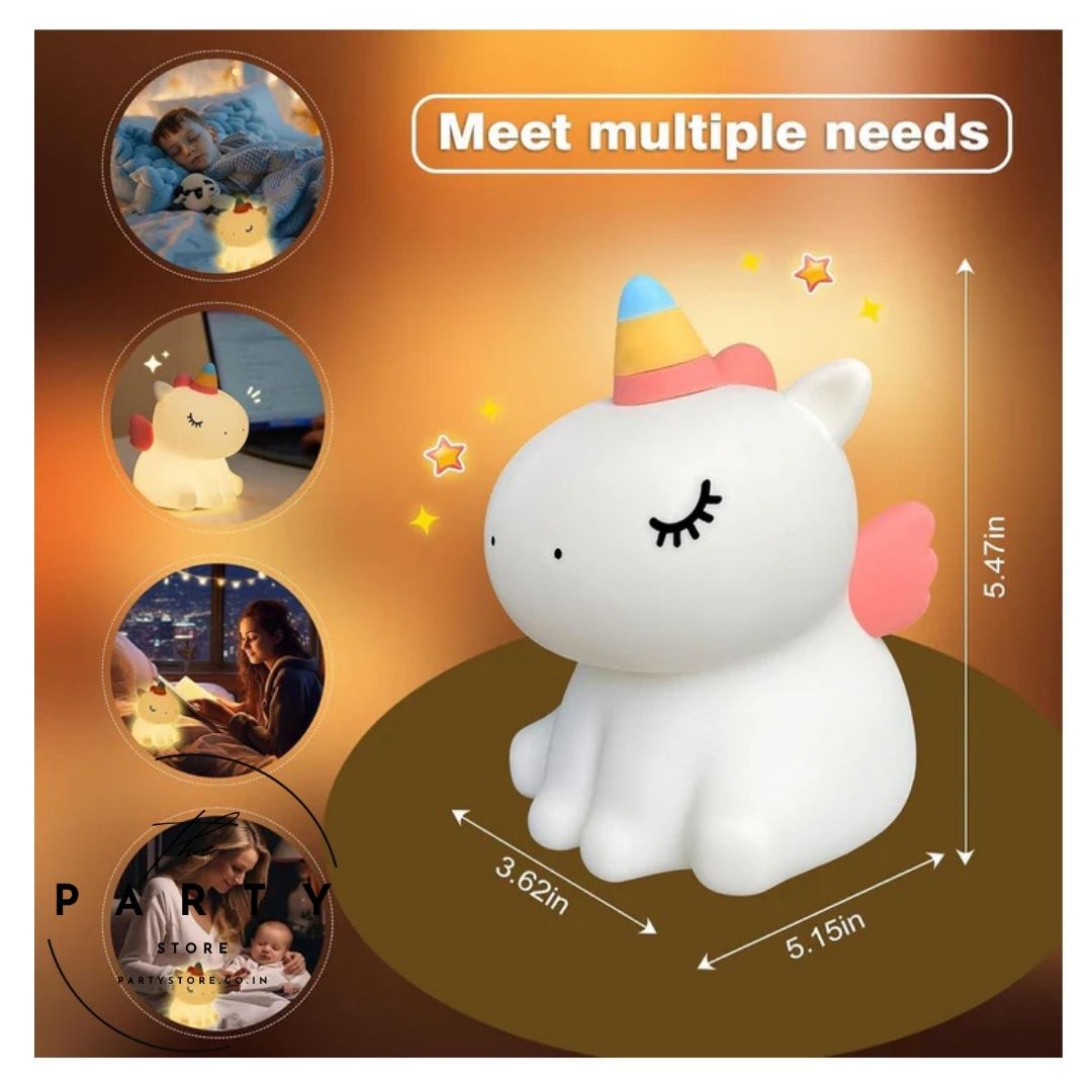 Unicorn Night Lamp Rechargeable with 3 Level Brightness